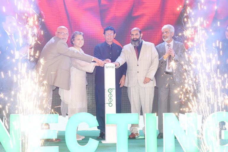 The inauguration ceremony for the launch of Beep Pakistan was held in August last year. [Courtesy of Ministry of Information Technology & Telecom]