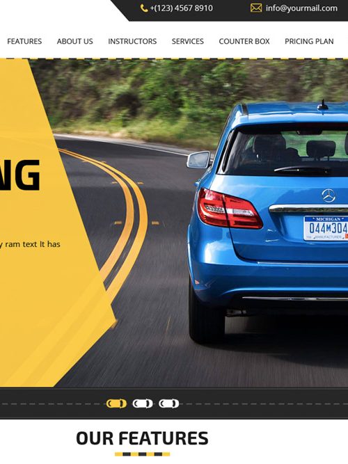 Driving School Wordpress Theme