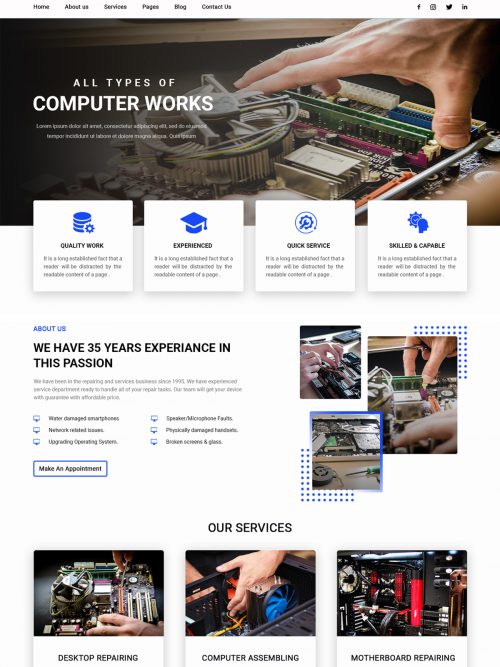 Computer Repair Shop Wordpress Theme