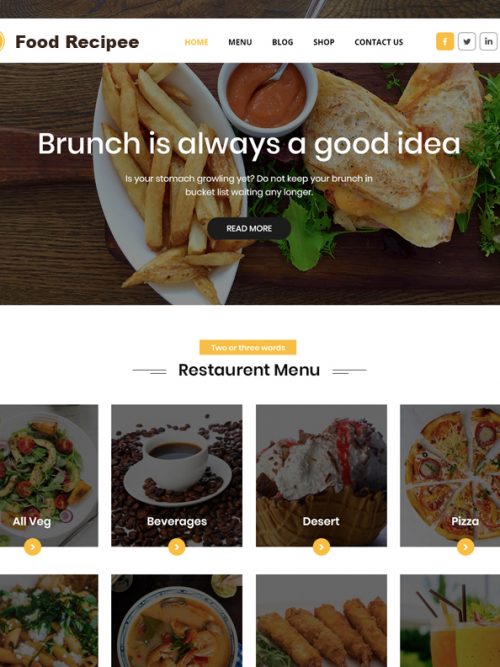 Food Recipe Wordpress Theme