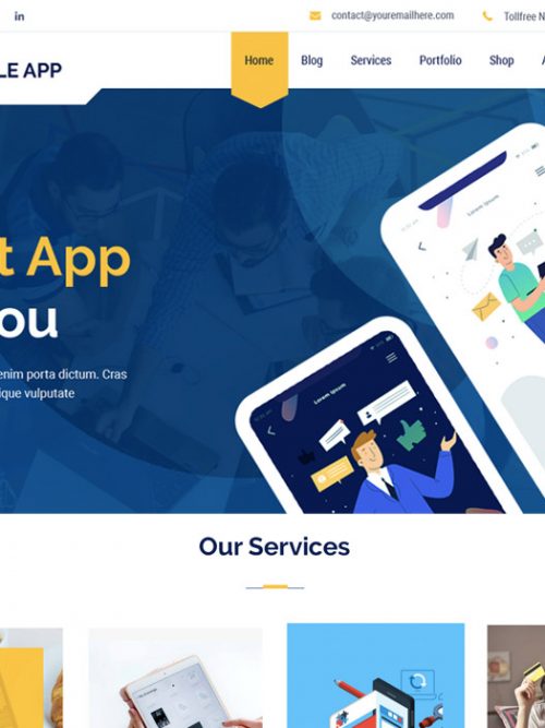 Multi Mobile App Wordpress Theme