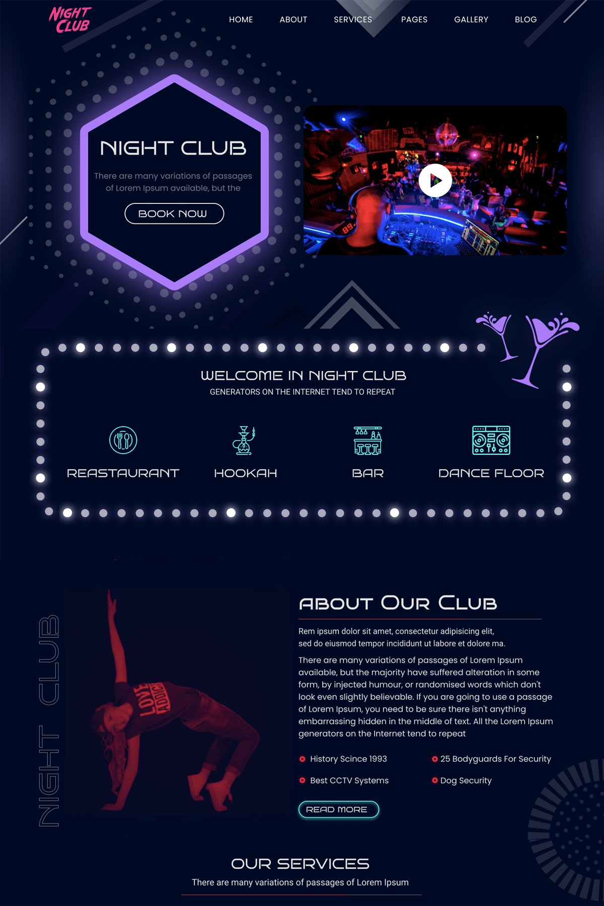 Night Club Wordpress Theme