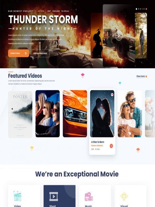 Videographer Wordpress theme