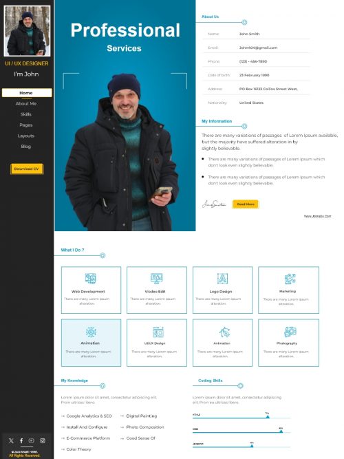 Wordpress Resume Template
